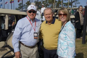 United Through Reading CEO Dr. Sally Ann Zoll and Board of Trustees Chair RADM Fran Holian, USN (Ret) with Jack Nicklaus
